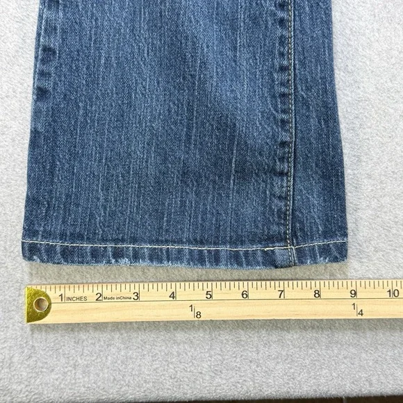 Levi's Girls 16 Regular 517 Stretch Flare Blue Denim Jeans Y2K‎ Style - Picture 4 of 9